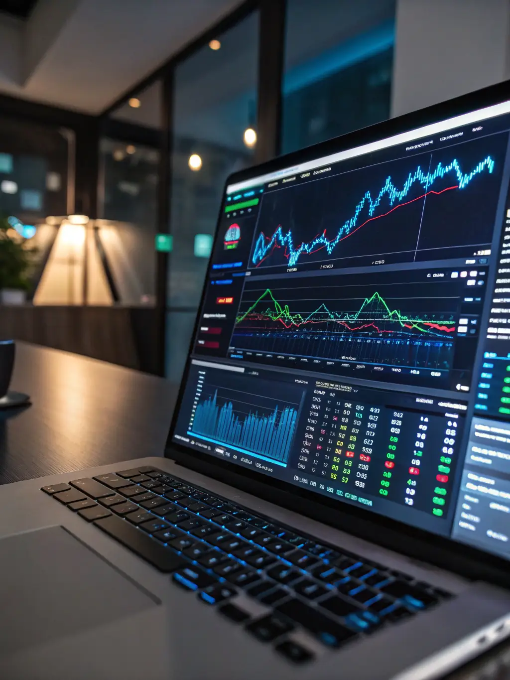 An image representing digital solutions, such as a laptop displaying data analytics or a secure online platform, highlighting Dxb Ldn & Co Ltd's modern approach to service delivery.